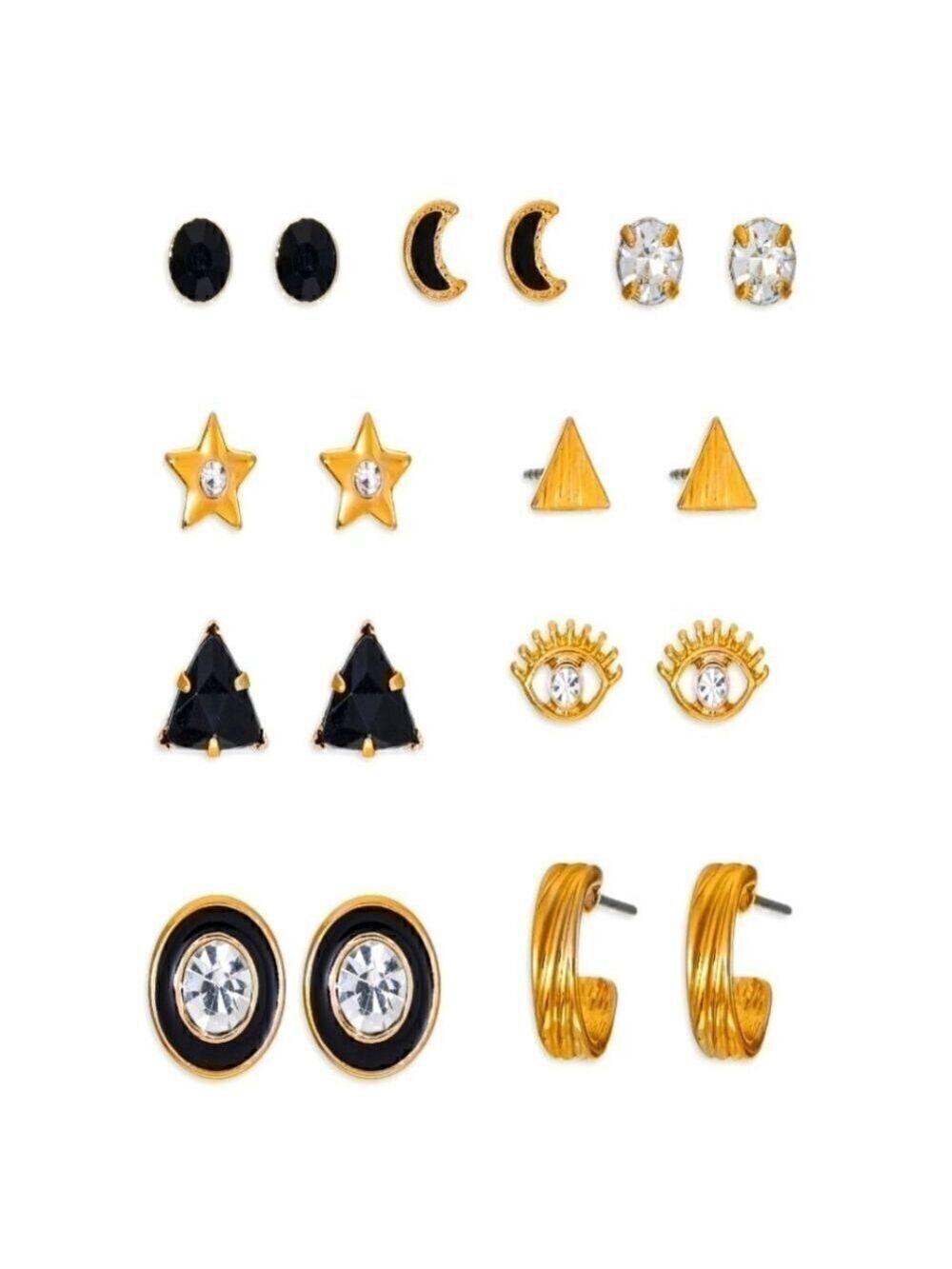 Jewelry Stud Earring Collection 9 Pairs.